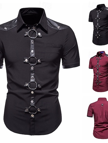  Punk & Gothique Blouse / Chemise Couleur Unie Homme Mascarade Événement / Fête Adulte Chemisier