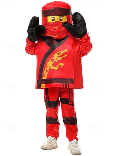  Blockfigur Ninja Spielzeug-Ziegel-Krieger Outfits Kostüm Cosplay Film Cosplay for Jungen Mädchen Kinder Halloween Karneval Welttag des Buches Leistung Pädagogisches Ankleiden Verkleidung für