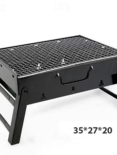  1 Camping-Outdoor-Grill mit Kohleofen, tragbarer Grill für Picknicks, Wanderungen und Campingaktivitäten