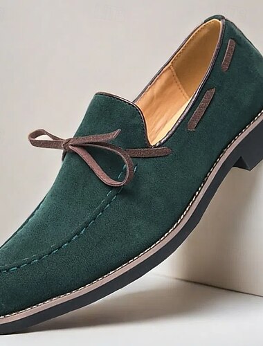  mocassins bleus pour hommes - similicuir suédé avec détails à pompons, chaussures à enfiler élégantes et confortables pour hommes, parfaites pour un usage décontracté, au bureau et au quotidien
