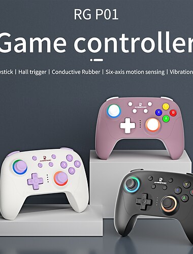 rg p01 bekabelde draadloze bluetooth games controller rgb hall effect joystick xbox game gamepad voor pc android ios steam