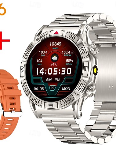  696 KC80 Smart Watch 1.43 inch Smartur Bluetooth EKG + PPG Skridtæller Samtalepåmindelse Kompatibel med Android iOS Dame Herre Handsfree opkald Beskedpåmindelse IP 67 47mm urkasse