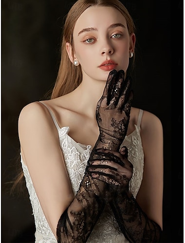  Dentelle Longueur Poignet Gant Elégant / Style classique Avec Couleur Pure Gants de Mariage / Fête