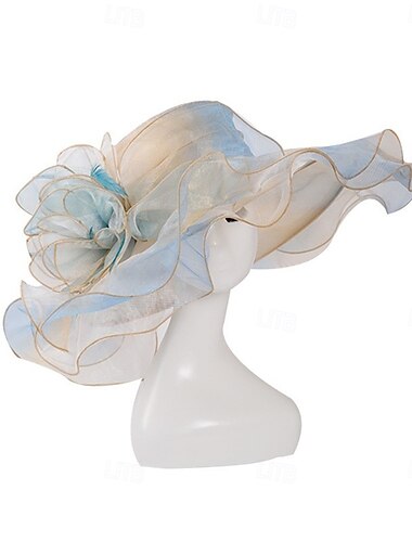  Hüte Organza Sonnenhut Lässig Teegesellschaft Pferderennen Elegant Vintage Niedlich Mit Tüll Kopfschmuck Kopfbedeckung