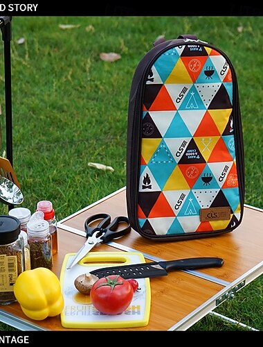  1 bolsa para tabla de cortar al aire libre, bolsa portátil para utensilios de cocina, para acampar, hacer senderismo, picnic, almacenamiento y organización