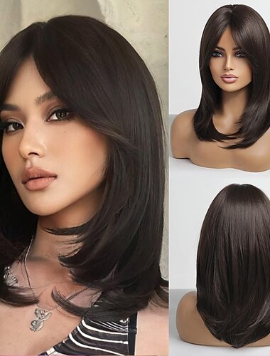  Layered Wigs for Women Synthetic Curly Wavy Hair Wig
