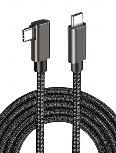  VR-Link-Kabel, 3 m, kompatibel mit Quest2-/Pico 4-Zubehör und PC/Steam VR, Hochgeschwindigkeits-PC-Datenübertragung, USB 3.0-auf-USB-C-Kabel für VR-Headset und Gaming-PC