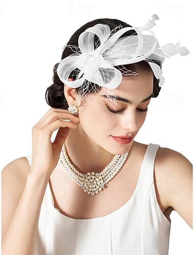  Fascinator-Stirnband mit Feder, Teeparty-Hut für Damen für Kentucky Derby, Cocktail, Hochzeit, Kostümparty