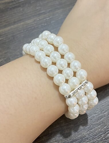  Bracelet en alliage artistique personnalisé et élégant, bijoux blancs pour mariage, vacances, fiançailles, festival