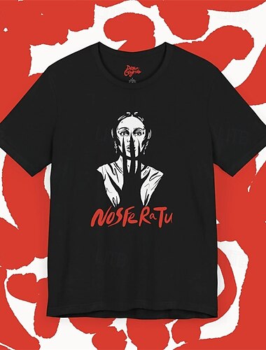  Nosferatu Vampiros Drácula Japonesa/Curta Camiseta Personagem Arte Gráfica Para Homens Mulheres Unisexo Adulto Baile de Máscaras Hot Stamping Casual / Diário