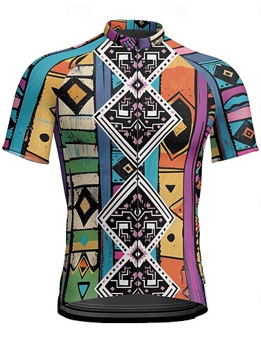  Per uomo Maglia da ciclismo Manica corta Bicicletta Maglietta Maglietta / Maglia con 3 tasche posteriori Ciclismo da montagna Traspirante Asciugatura rapida Design anatomico Ad alta capillarità Blu
