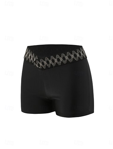  Damen Badeanzug Dehnbare Boxershorts Bademode Hohe Taillenlinie Urlaub Strandbekleidung Geometrisch Ärmellos Badeanzüge