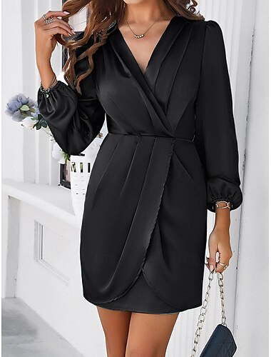  Dames Mini-jurk Blazer Jurken Zomerjurk Bodycon-jurk Verjaardag cocktail Vakantie Dagelijks Normale pasvorm Effen Mouwloos V-hals Zwart Lichtgroen Groen Abrikoos Zomer