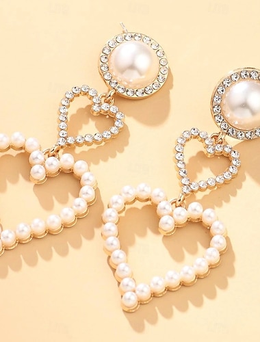  Mujer Pendientes cortos Pendientes colgantes Lujoso Alegría Elegante Aretes Joyas Dorado Para Fiesta
