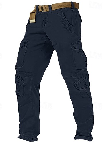  Herren Cargohose Cargohosen Cargohose Arbeitshose Wanderhose Gerade geschnitten 8 Tasche Glatt Feuchtigkeitsableitung tragbar In voller Länge Outdoor Täglich Campen und Wandern Modisch Strassenmode