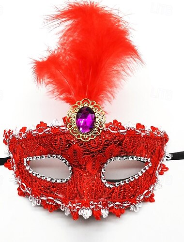  Karnevalsmaske Maske Haloween Figuren Erwachsene Damen Halbes Gesicht Leistung Party Maskerade Karneval Einfaches Karnevalskostüm