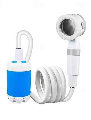  Outdoor-Badegerät, praktische Baustelle, Schlafsaal, Camping, einfache Dusche, mobiles kabelloses Badegerät, wiederaufladbare Wasserpumpe