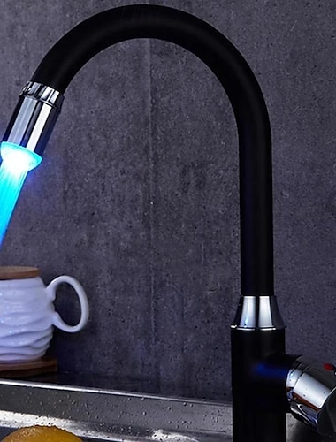  Cabezales de grifo de agua con luz LED, sensor de temperatura, luz LED RGB, chorro de ducha, grifo de ducha para baño, 3 colores cambiantes