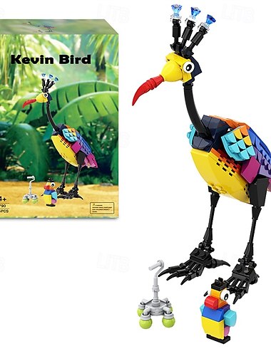  kevin bird bouwstenen set speelgoed voor volwassenen en kinderen, compatibel met 'up' house 43217 modelbouwpakket (215 stuks)
