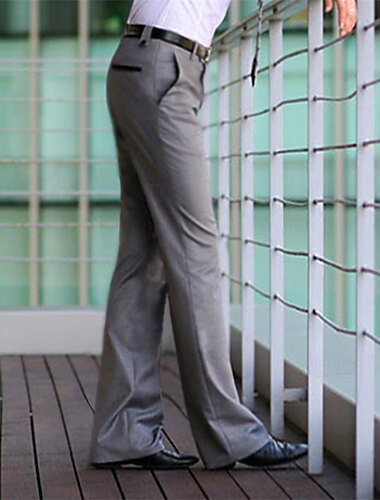  Voor heren Pakken Broek Chinese Knop Zak Effen Comfort Formeel Feest Werk Modieus Klassieke Stijl Zwart Marineblauw Micro-elastisch
