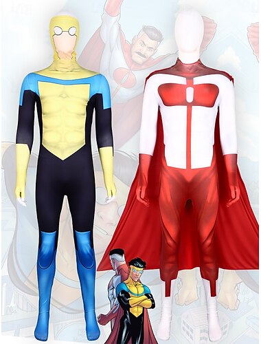  Invincible Cosplay Costume de cosplay Combinaison Cosplay Cosplay de Film for Homme Garçons Enfant Adulte Carnaval Mascarade Événement / Fête Mascarade