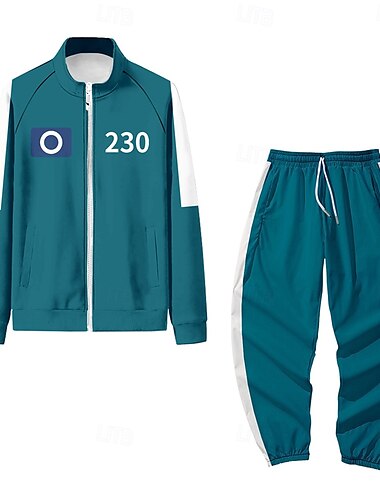  456 001 コスプレ衣装 セット トラックスーツ プリント 3D クラシック ストリートスタイル 用途 カップル用 男性用 女性用 成人 カーニバル 3Dプリント ストリート デイリーウェア