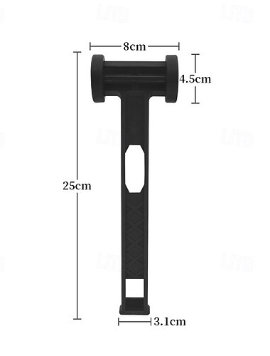  1 tragbarer ultraleichter PE-Hammer aus Kunststoff für Outdoor-Camping, Überdachungen und Zelt-Erdnägel