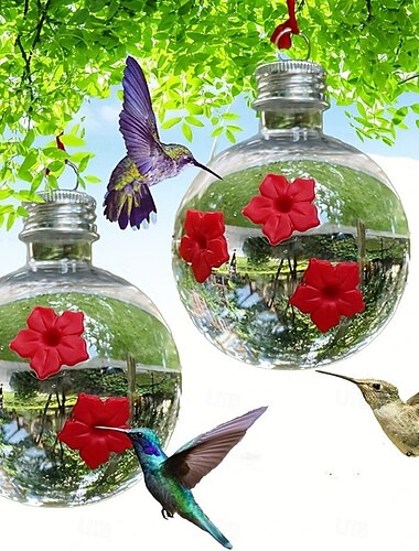  mangeoires à colibris à bulbe suspendues pour mangeoires à oiseaux de jardin fournitures de mangeoires à oiseaux de jardin outil de boisson d'eau pour oiseaux mangeoires à colibris pour l'extérieur