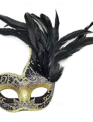 Karnevalsmaske Maske Halloween rekvisitter Voksne Dame Halvt ansikt Ytelse Fest Maskerade Karneval Mardi Gras Enkelt karnevalskostyme