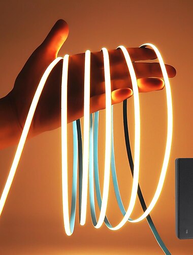  24v cob led-lichtstrip 4-10m ultra smal 5mm 3000k 4000k 6000k led-tape cri90 geen donkere gebieden dimbaar flexibel en knipbaar led-lint geschikt voor binnen kerst hotel huisdecoratie