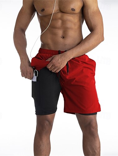  Herren Bademode Surfshorts Badehose Schwimmshorts kurz Surfshorts Unten Kordelzug Mit Taschen Schwimmen Surfen Strand Wassersport Einfarbig Sommer Frühling