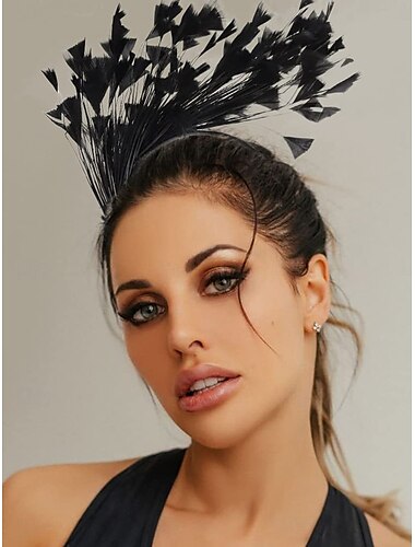  Stirnbänder Stoff Hochzeit elegant Vintage mit Feder Kopfschmuck Headwear Derby Fascinators Renntagkleid 2025