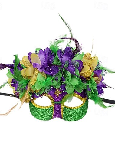  Máscara de Carnaval Máscara Adereços de Halloween Adulto Mulheres Meio rosto Espetáculo Festa Mascarilha Carnaval Fantasia de Carnaval Fácil