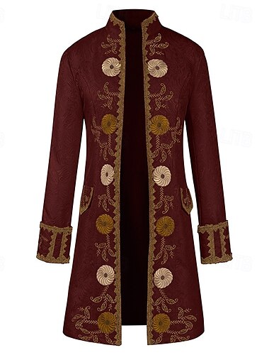  Retro Vintage Punk & Gothic Mittelalterlich Mantel Cosplay Kostüm Smoking Vampir Gentleman Herren Seeräuber königlich Steampunk Halloween Karneval Maskerade Veranstaltung / Fest Erwachsene Mantel