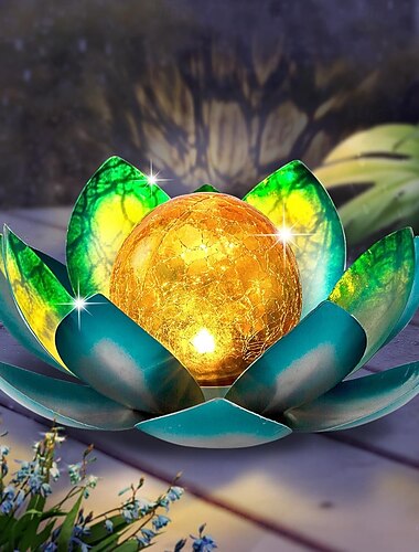  1 pc Outdoor Solar Lotus Ball wasserdicht Landschaft Licht Hof Garten Rasen Pfad Pool dekorative Licht