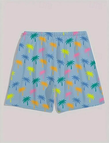  Herren Bademode Surfshorts Badehose Schwimmshorts kurz 4-Wege-Stretchgewebe Surfshorts Unten Kordelzug Mit Taschen Schwimmen Surfen Strand Wassersport Tropisch Bedruckt Sommer Frühling