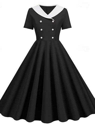  Retro Vintage 1950s Dress Swing Dress Fancy Dress Women's Carnival Masquerade Daily Wear Bachelorette Party Adults' Dress Homecoming Dresses