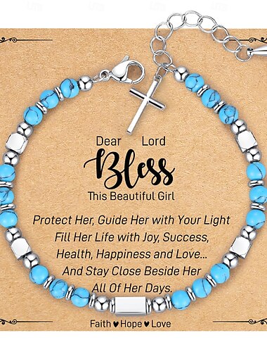  1 pièce de pierre naturelle couleur texture aléatoire - bracelet en pierre naturelle 8 mm, bijoux et carte cadeau Saint Valentin - pour femmes, adolescentes, parfois on oublie qu'on est un bracelet incroyable, anniversaire de Noël
