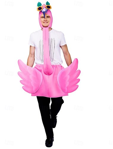  Flamingo Cosplay Kostüm Austattungen Lustige Kostüme Erwachsene Herren Damen Cosplay Leistung Party Halloween Karneval Einfaches Karnevalskostüm