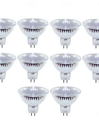  10 шт. 50 W Галогенные лампы 680 lm GU5.3 MR16 1 Светодиодные бусины 12 V