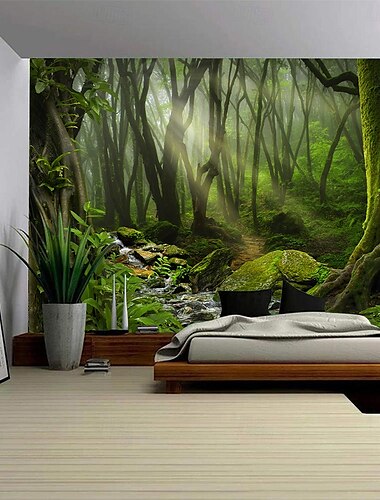  Landscape Forest Trees Hanging Tapestry Wall Art Large Tapestry Mural Decor Photograph Backdrop Blanket Curtain Home Bedroom Living Room Decoration