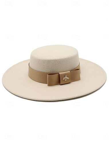  Cappelli Tulle Tessuto di Cotone Cappello Fedora Matrimonio Elegante Vintage Con Fiocco Copricapo Cappelli Giorno delle Corse