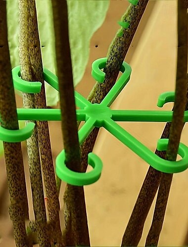  4-delige premium plantenondersteuningsset met verstelbare stengelhaken voor eenvoudig tuinieren &ideaal voor monstera binden &planten met lange stelen