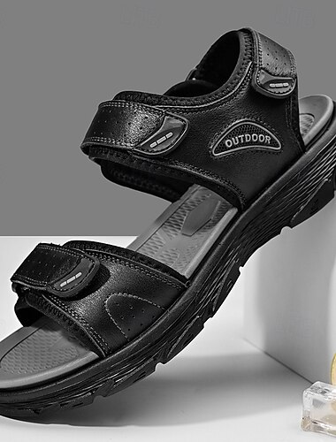  Herren-Outdoor-Sandalen mit verstellbaren Riemen, bequemem, atmungsaktivem Kunstleder und Gummisohle, perfekt zum Wandern und für Sommeraktivitäten
