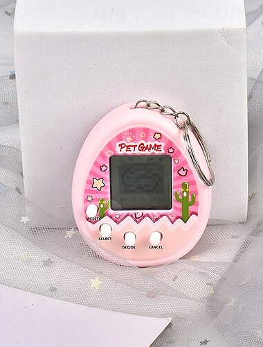  mini console de jeu électronique pour animaux de compagnie virtuels pour enfants, jouet porte-clés pour machine électronique portative pour animaux de compagnie elfe nourrissant