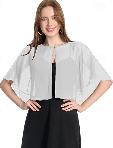  Chiffon-Cape, weiche Umhänge, Schals und Tücher für Abendkleider, Hochzeitsumhang, Schal-Accessoires für Frauen im Stil der 1920er Jahre, Flapper-Überzug
