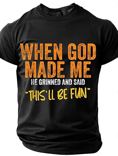  男性用 おかしい Tシャツ 半袖 Tシャツ 3Dプリント クルーネック シャツ ファッション 日常 ストリート 日常 ブラック ブルー グリーン 夏 春 衣類 S M L XL XXL XXXL 4XL