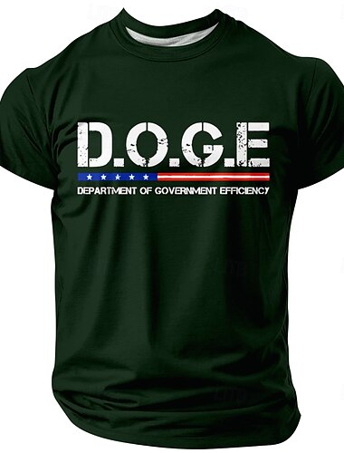  Per uomo DOGE maglietta Manica corta maglietta Stampa 3D Girocollo Camicia Giornaliero Militare Strada Giornaliero Nero Blu Verde Estate Primavera Abbigliamento S M L XL XXL XXXL