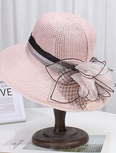  Kentucky Derby Hut aus Organza für Damen, Fascinator, Bowlerhut, für Teeparty, Braut, Hochzeit, Kirche, Kleid, Hut, Sonnenhut