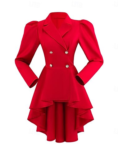  Punk & Gothique Médiéval Renaissance Manteau Costume de cosplay Trench-coat Fille gothique Femmes Steampunk Halloween Carnaval Mascarade Tenue quotidienne Adulte Manteau